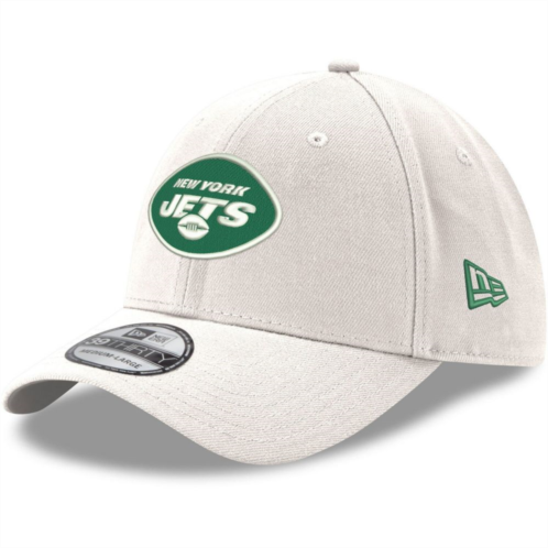 Mens New Era White New York Jets Iced II 39THIRTY Flex Hat
