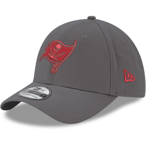 Mens New Era Graphite Tampa Bay Buccaneers Primary Logo Storm 39THIRTY Flex Hat