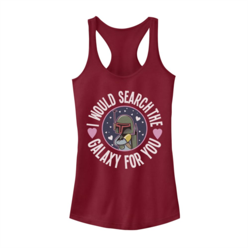 Licensed Character Juniors Star Wars Valentines Day Search The Galaxy For You Tank Top
