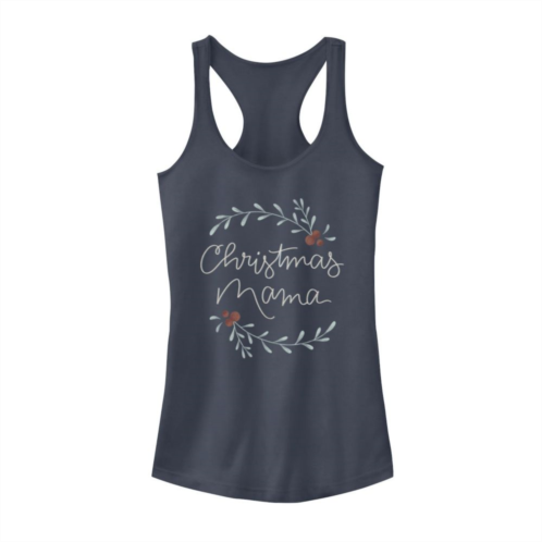 Unbranded Juniors Christmas Mama Typographic Tank Top