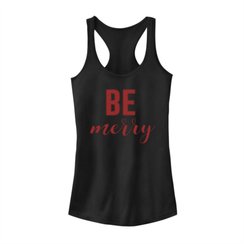 Unbranded Juniors Christmas Be Merry Tank Top