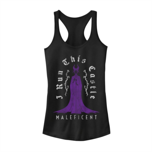 Licensed Character Juniors Disneys Villains Mothers Day Maleficent I Run This Castle Graphic Tank Top