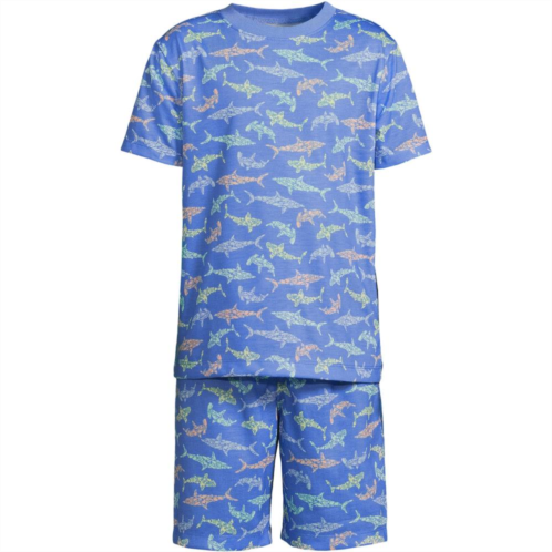 Boys 2-20 Lands End Short Sleeve Graphic Tee & Shorts Pajama Set