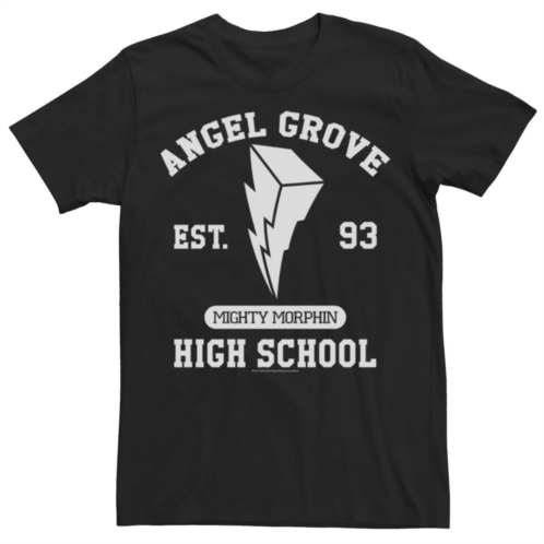 Licensed Character Big & Tall Power Rangers Angel Grove High School Logo Tee