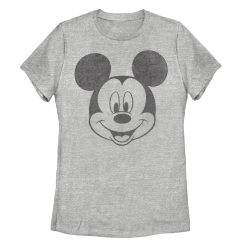 Licensed Character Juniors ⓒDisney Mickey Mouse Black and White Portrait Graphic Tee