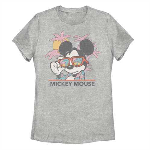 Licensed Character Juniors Disneys Mickey Mouse Tropical Graphic Tee