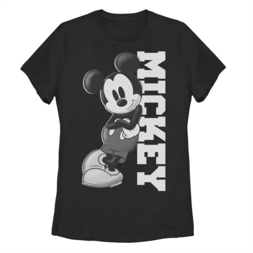 Licensed Character Juniors Disneys Mickey Mouse Leaning Name Graphic Tee