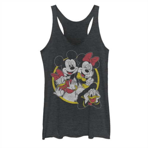 Licensed Character Juniors Disneys Mickey Mouse and Friends Circle Group Heather Tank Top