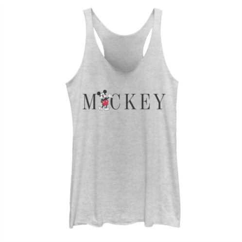 Licensed Character Juniors Disneys Mickey Mouse Text Tank Top