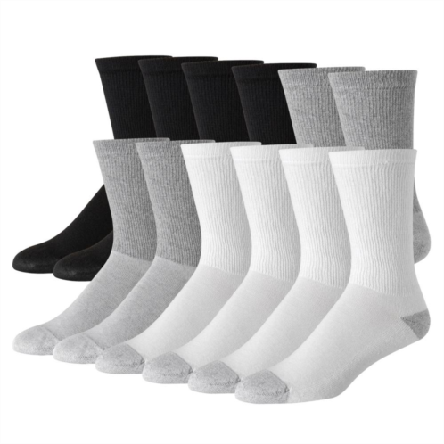 Mens Hanes Ultimate 12-pack Soft & Durable Crew Socks