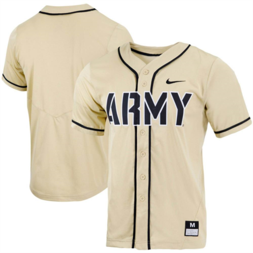 Nitro USA Mens Nike Gold Army Black Knights Replica Full-Button Baseball Jersey