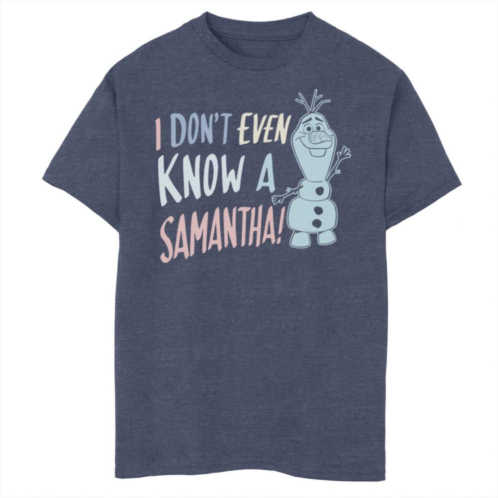 Disneys Frozen 2 Boys 8-20 Olaf I Dont Even Know A Samantha Graphic Tee