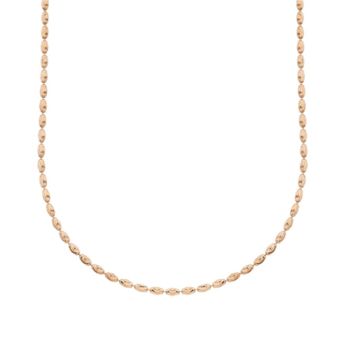 A&M 18k Rose Gold Over Silver Oval Chain Necklace