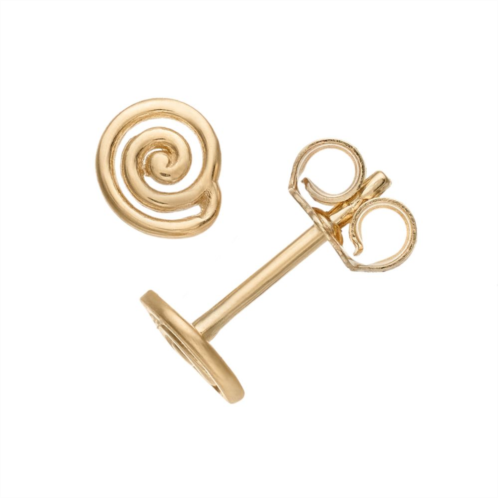 Au Naturale 14k Gold Swirl Stud Earrings