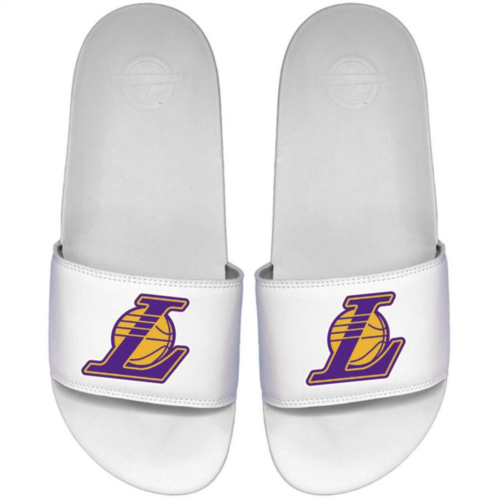 Unbranded Mens ISlide White Los Angeles Lakers Primary Motto Slide Sandals