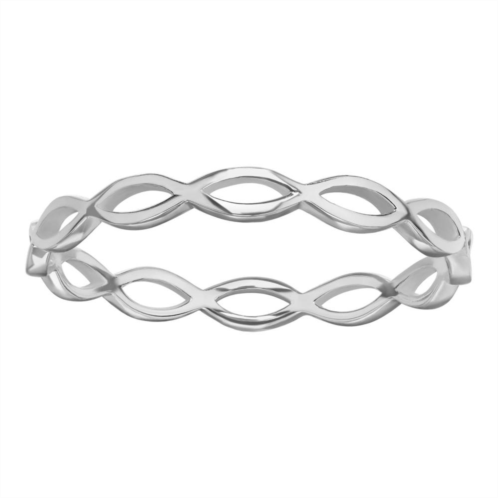 PRIMROSE Sterling Silver Multi-Open Oval Band Ring