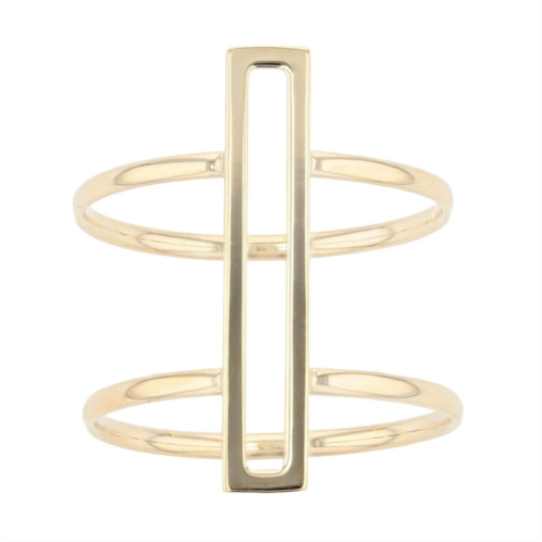 Au Naturale 14k Yellow Gold Double Bar Ring