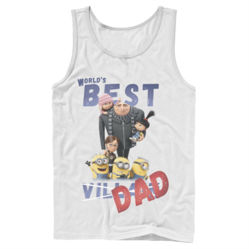 Licensed Character Mens Despicable Me Minions Worlds Best Dad Tank Top