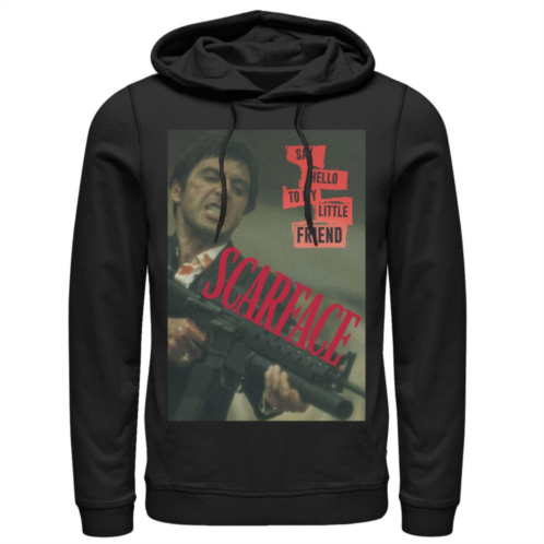 Licensed Character Mens Scarface Say Hello To My Little Friend Photo Hoodie
