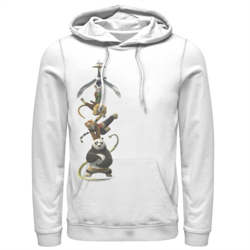 Licensed Character Mens Kung Fu Panda Po And The Furious Five Stack Portrait Hoodie