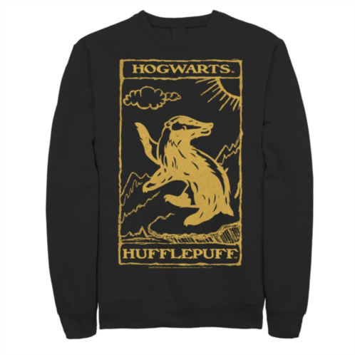 Mens Harry Potter Hufflepuff Vintage Poster Sweatshirt