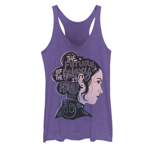 Licensed Character Juniors Star Wars Rey The Future Of The Galaxy Is Female Graphic Tank Top