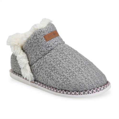 GaaHuu Textured Knit Ankle Womens Slipper Boots