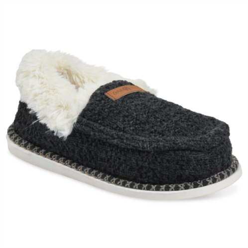 GaaHuu Textured Knit Womens Moccasin Slippers