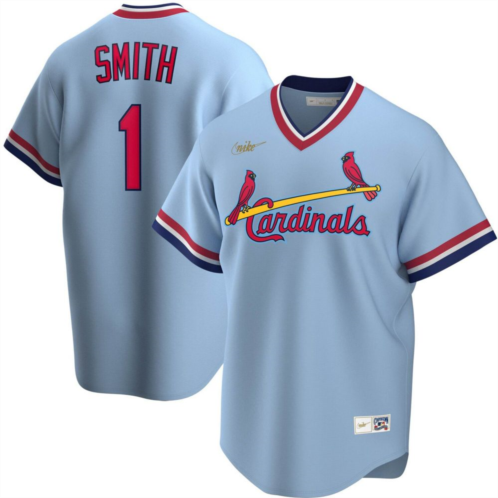Mens Nike Ozzie Smith Light Blue St. Louis Cardinals Road Cooperstown Collection Player Jersey