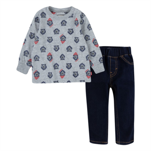 Toddler Boy Levis Bear Tee & Jeans Set