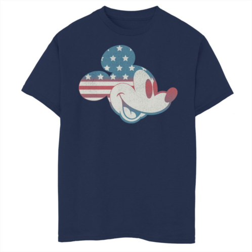 Disneys Mickey Mouse & Friends Boys 8-20 Mickey American Flag Fill Graphic Tee