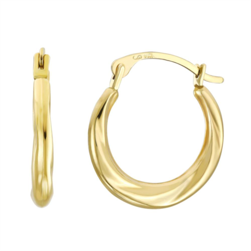 Taylor Grace 10k Gold Wavy Hoop Earrings