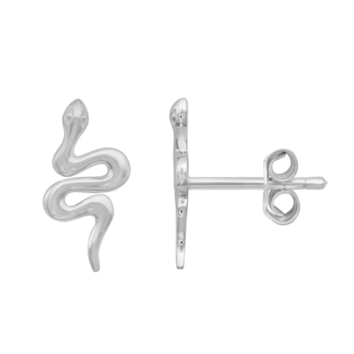 PRIMROSE Sterling Silver Snake Stud Earrings