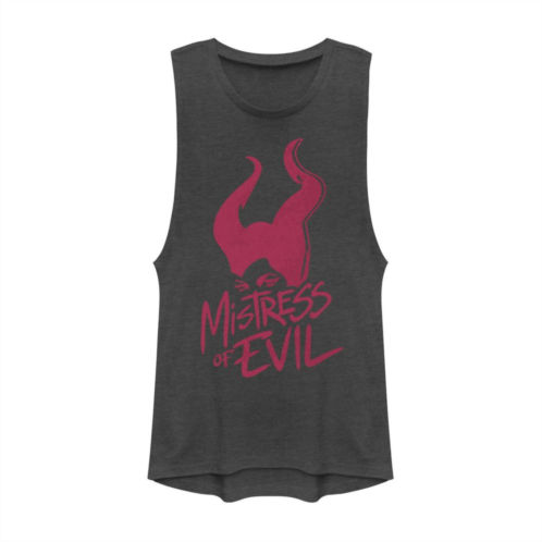 Licensed Character Disneys Maleficent Juniors Mistress Of Evil Maleficent Stamp Muscle Tank Top