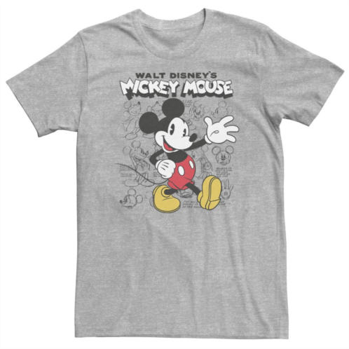 Big & Tall Disney Mickey Mouse Classic Sketch Poster Tee