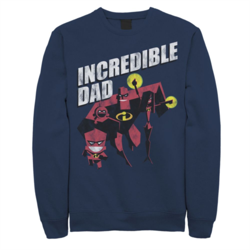 Licensed Character Mens Disney / Pixar Incredible Dad And Kids Sweatshirt