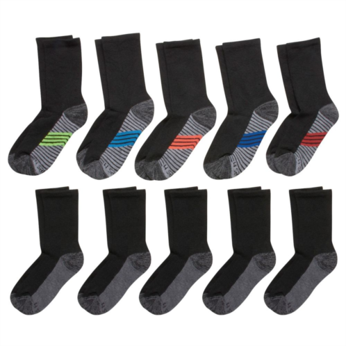 Boys Hanes Ultimate 10-Pack Double Tough Crew Socks