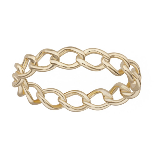 PRIMROSE 18k Gold Over Silver Link Band Ring