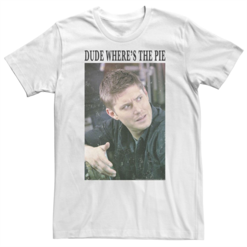 Licensed Character Big & Tall Supernatural Dean Dude Wheres The Pie Portrait Tee