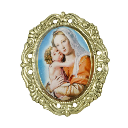 Symbols of Faith Oval Mary and Child Pin