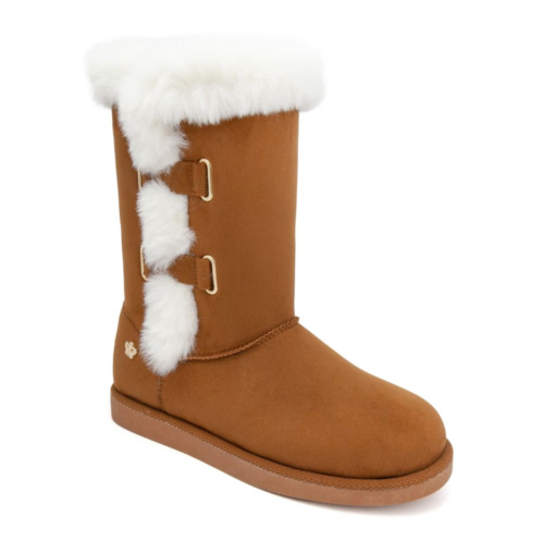Juicy Couture Koded Womens Faux-Fur Winter Boots