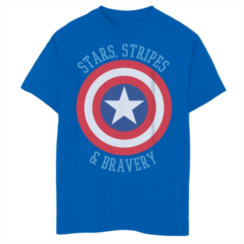 Boys 8-20 Marvel: Falcon & The Winter Soldier Stars, Stripes & Bravery Shield Graphic Tee