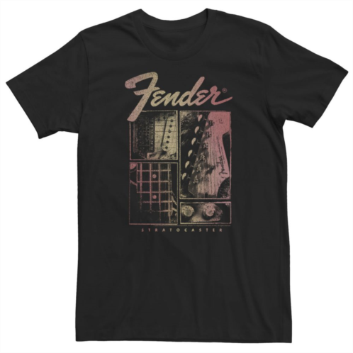 Licensed Character Big & Tall Fender Stratocaster Panels Tee