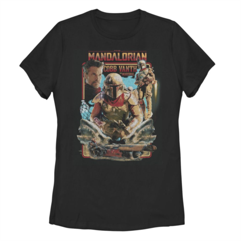 Licensed Character Juniors Star Wars: The Mandalorian Cobb Vanth Collage Poster Tee