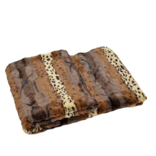 Unbranded Animal Double Sided Faux Fur Throw