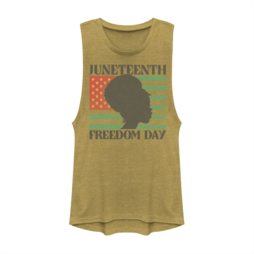 Unbranded Juniors Juneteenth Freedom Day Flag Tank Top