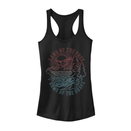 Unbranded Juniors Land Of The Free Home Of The Brave Scenic Tank Top