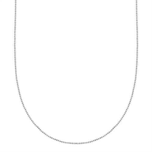 PRIMROSE Sterling Silver Polished Bead Chain Necklace