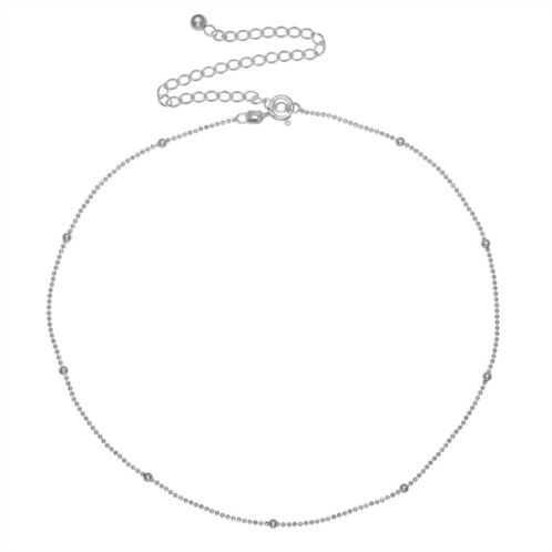 PRIMROSE Sterling Silver Chain Choker Necklace