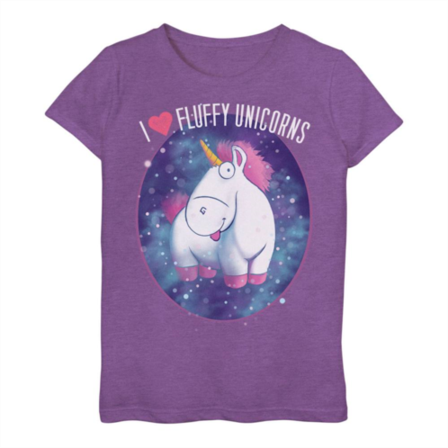 Licensed Character Girls 3-16 Despicable Me I Love Fluffy Unicorns Tee